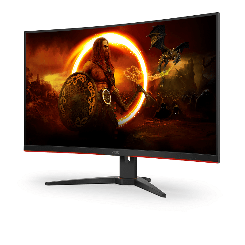 MONITOR AOC LED 32″ GAMING CURVO 165HZ QHD DP-HDMI AMD FREE-SYNC NEGRO CQ32G2S