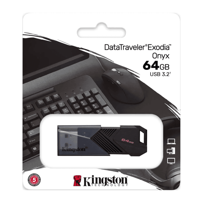 LLAVE MAYA KINGSTON 64GB USB 3.2 DIGITAL DT70/64GB NEGRA