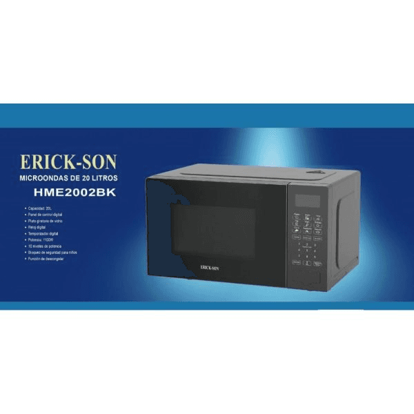 MICROONDAS ERICK-SON HME2008BK 20L DIGITAL BK 700W
