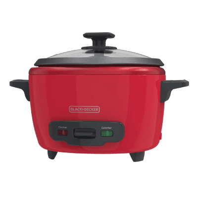 OLLA ARROCERA BLACK+DECKER RC514RLA 14 TZ COCIDAS ROJA