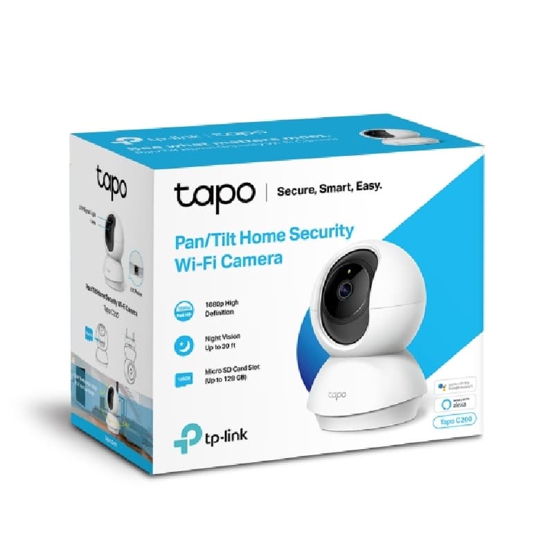 Cámara WiFi TP-Link Tapo C210 3MP PT con Audio y MicroSD 64GB
