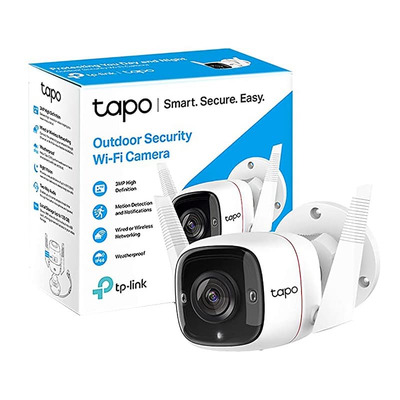 Cámara WiFi TP-Link Tapo C310 3MP IP66 con Audio y MicroSD 64GB
