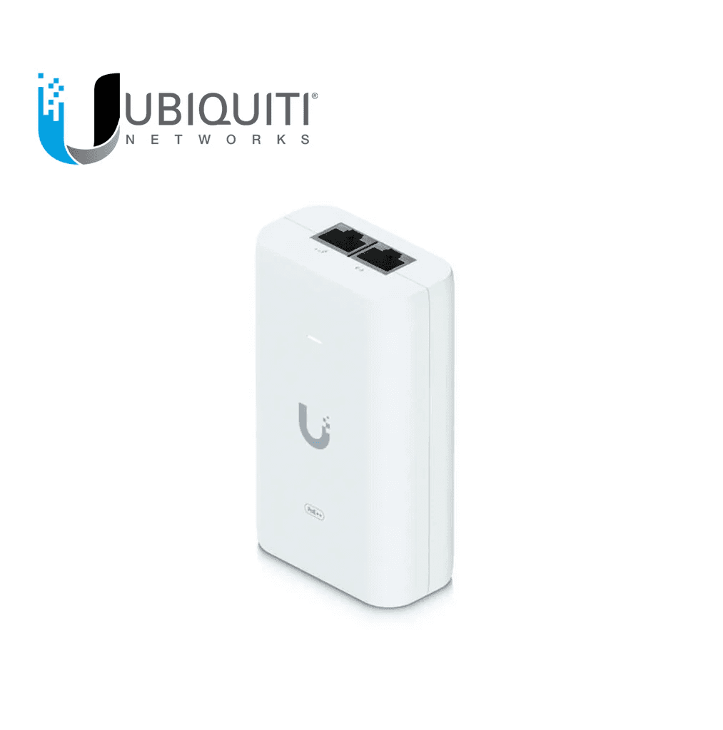INYECTOR POE UBIQUITI U-POE 48V 15W 0.32A PROTECCIÓN CONTRA SOBRETENSIONES, PICOS DE PULSO Y SOBRECORRIENTE
