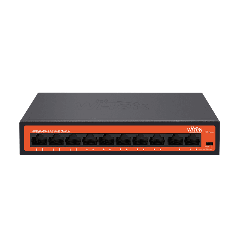 SWITCH WITEK POE 8FE+2FE CCTV+WATCHDOG+65W+250M  WI-PS210H