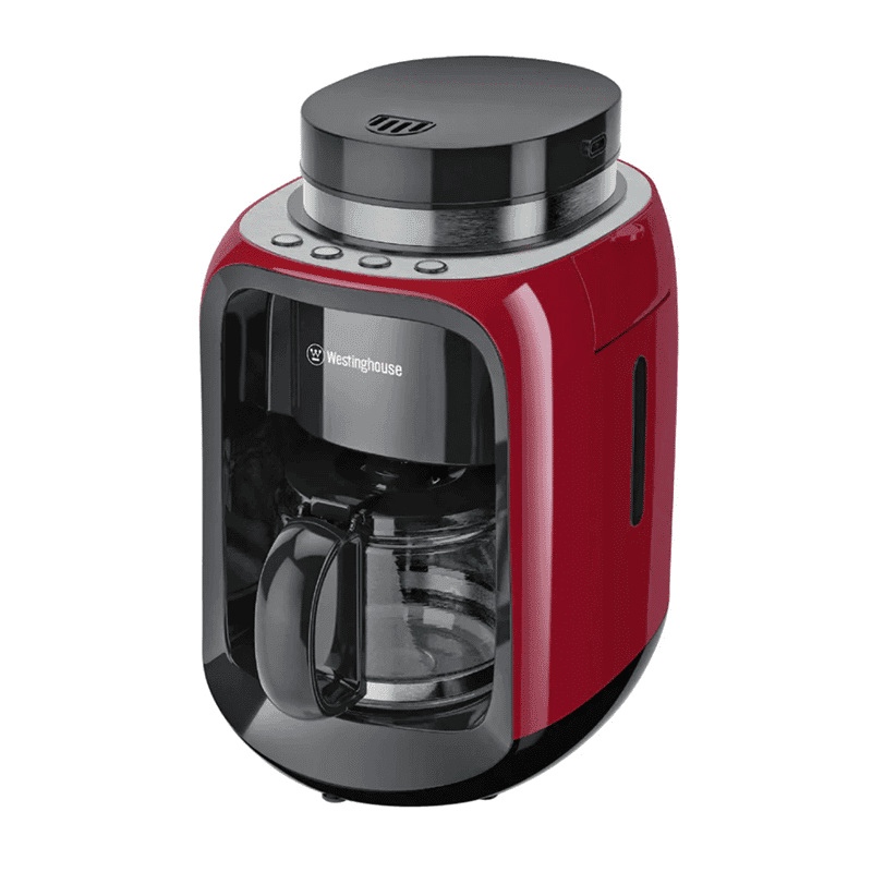 CAFETERA WESTINGHOUSE WKCM256 ROJA CON MOLEDOR CAFE 2 EN 1