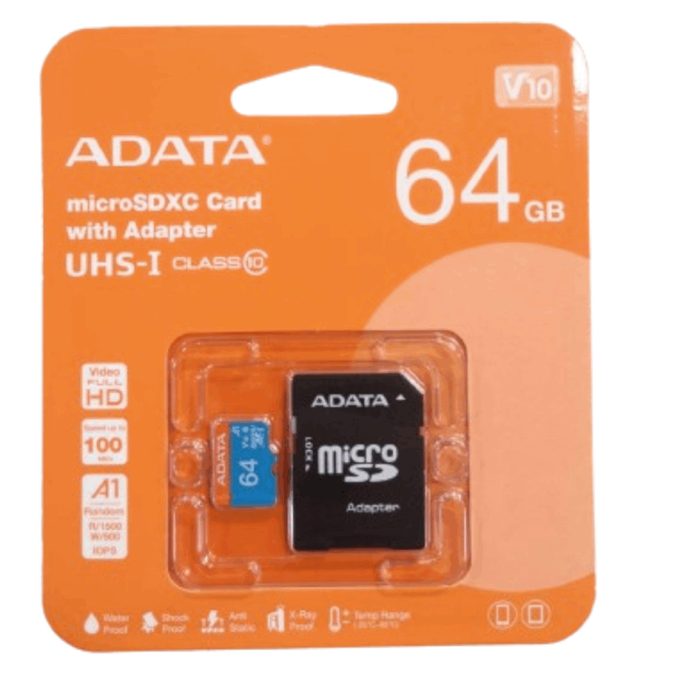 Memoria Micro SD ADATA 64GB Clase 10 AUSDX64GUICL10A1-RA1