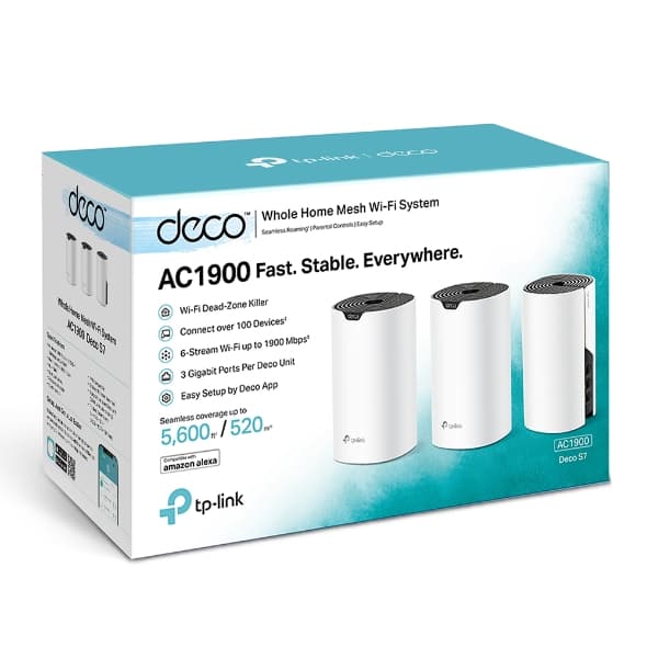 SISTEMA MESH TP-LINK DECO S7 (3PCK) DB AC1900 510MTS2
