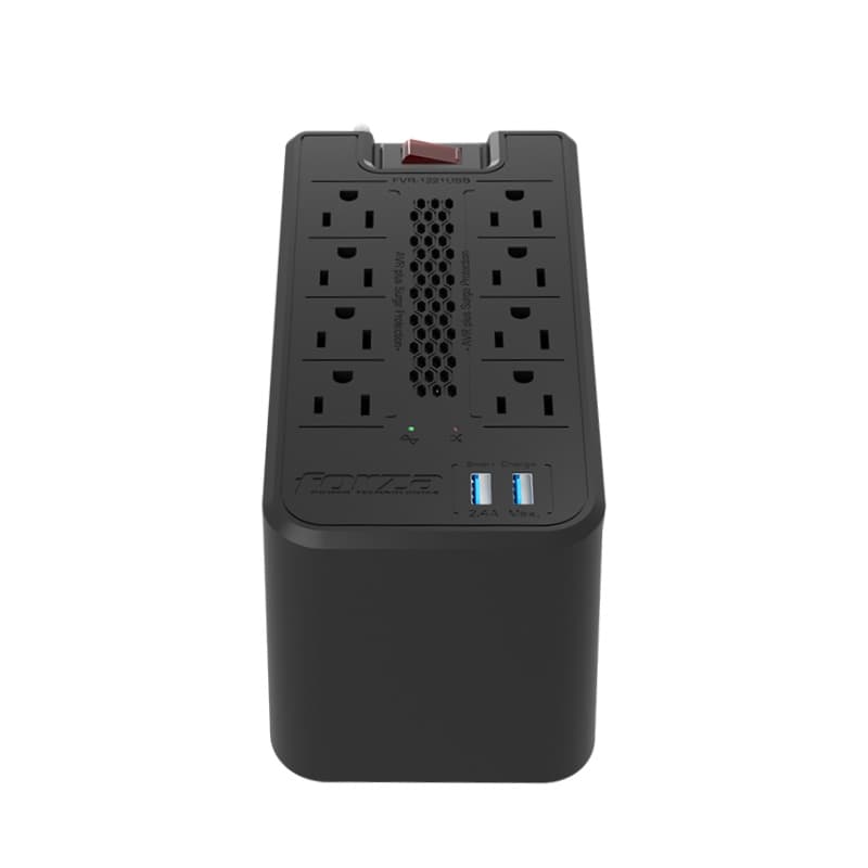 REGULADOR VOLTAJE FORZA FVR-1221USB 1200VA/600W 8 SLDS, 2 USB