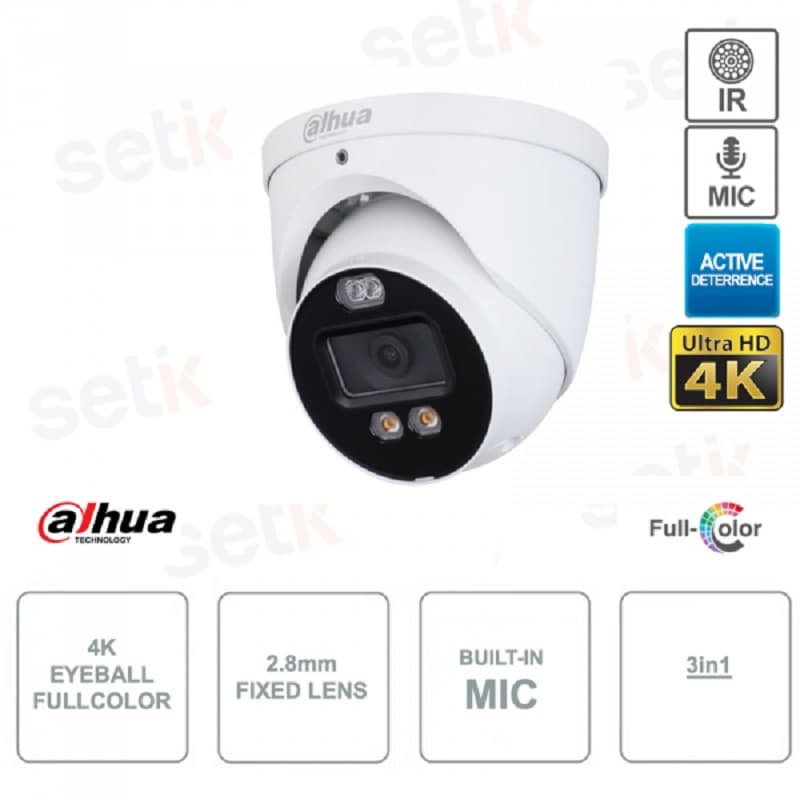 CAMARA DOMO DAHUA HAC-ME1809H-A-PV 4K FULL-COLOR 40M AUDIO BLACK FRIDAY