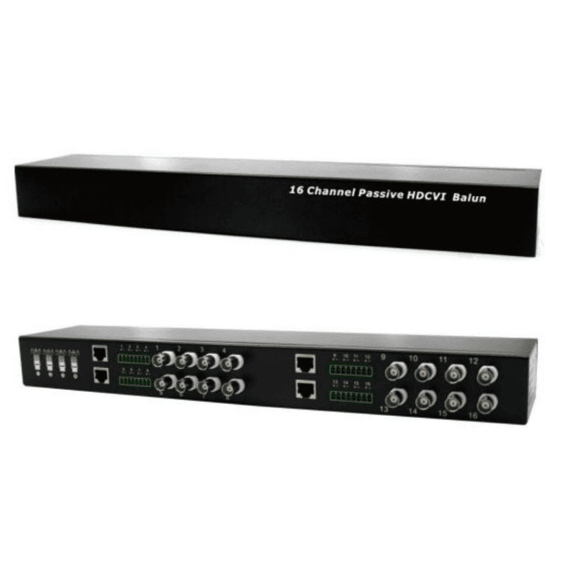 RACK DAHUA PFM809-4MP VIDEO BALUN 16CANALES HDCVI PASSIVE HDCVI ESD