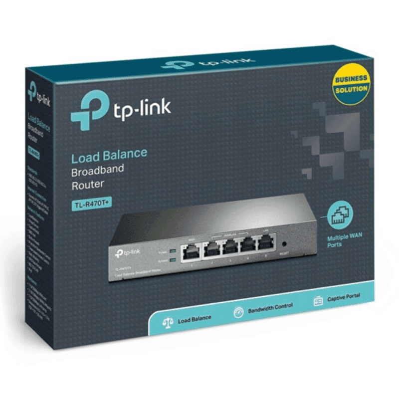 Router TP-Link TL-R470T+ Balance de Carga 4 Puertos WAN