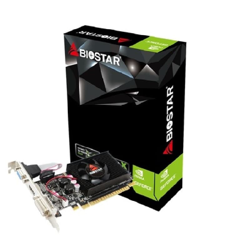 TARJETA VIDEO BIOSTAR VGA/HDMI/DVI GEFORCE GT610 2GB 64BIT VN6103THX6-TBARL-BS2