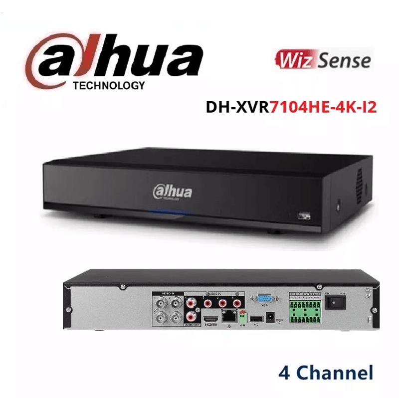 Grabador DVR Dahua XVR7104HE-4KL-X 4CH 8MP con SATA e IoT