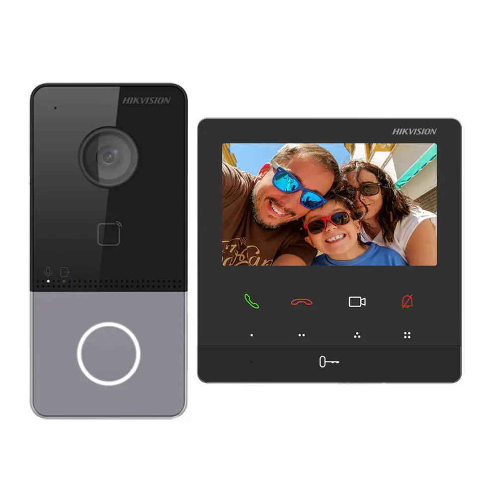 KIT VIDEOPORTERO HIKVISION DS-KIS606-P(O-STD) INCLUYE DS-KV6113-PE1(C)×1, DS-KH6110-WE1×1, DS-KABV6113-RS×1, PSU×2