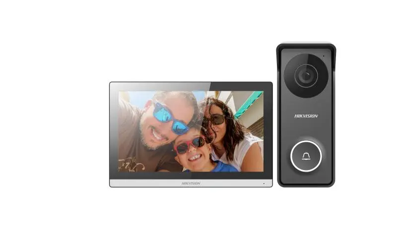 KIT VIDEOPORTERO HIKVISION DS-KIS313-P(B)(O-STD) HIBRIDO HD CONTROL MOVIL PANTALLA TACTIL 7 PULG.