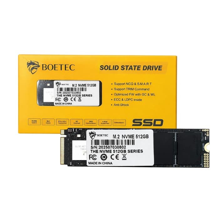 DISCO ESTADO SOLIDO BOETEC SSD 512GB M.2 NVMe 530MB/S