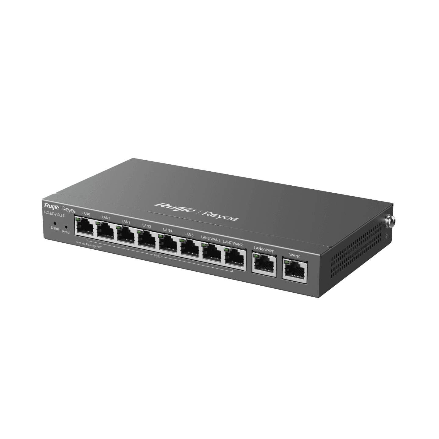 ROUTER RUIJIE-REYEE RG-EG210G-P 10 PUERTOS GIGABIT 8 POE+ 200 USUARIOS