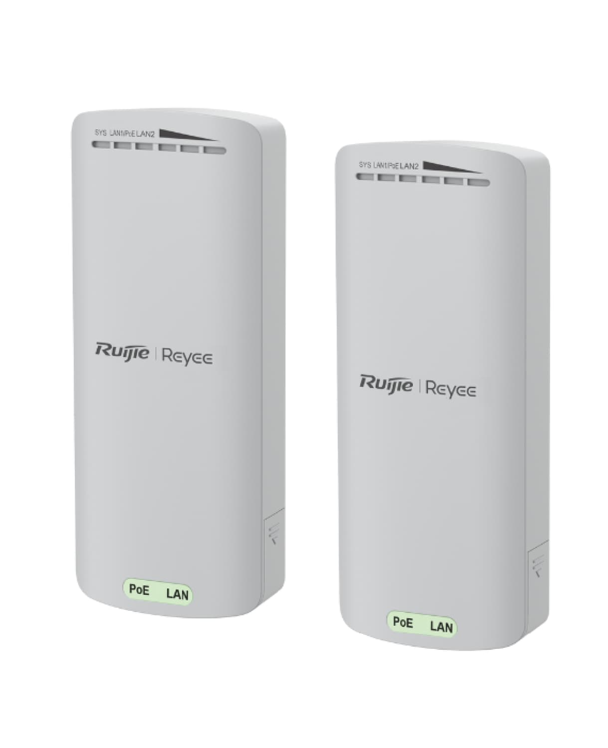 KIT ENLACE WIFI RUIJIE REYEE RG-EST100-E OUTDOOR 2 ANTENAS 500MTS POE 24V 300MBPS