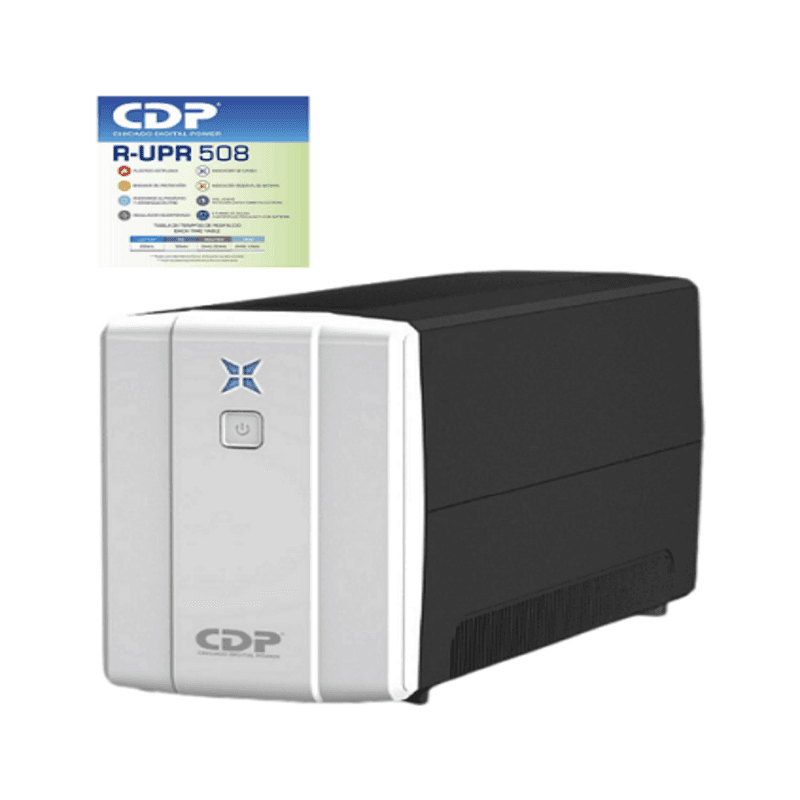 UPS CDP R-UPR 508 500VA 250W 120V con 8 Tomas y Protección Eléctrica