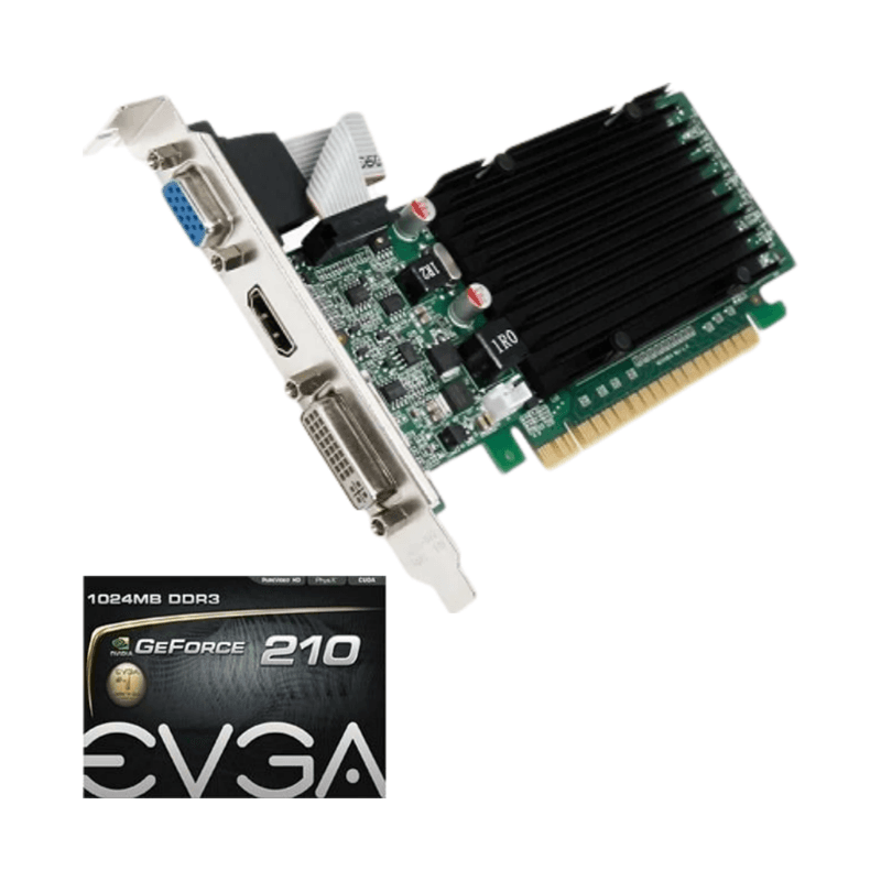TARJETA DE VIDEO 1GB EVGA GT210 PCI-EX16 DDR3 VGA DVI HDMI 01G-P3-1312-LR