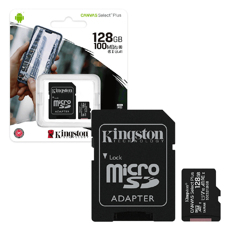 MEMORIA MICRO SD KINGSTON (SDCS2/128GB) 128GB CANVAS SELECT PLUS CLASE 10