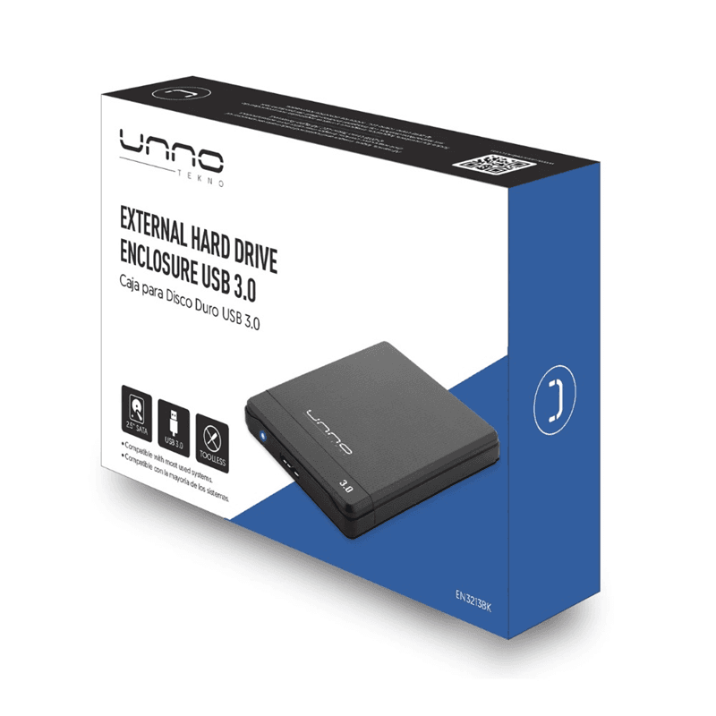 ENCAPSULADOR UNNO (EN3213BK) 2.5″ SATA USB