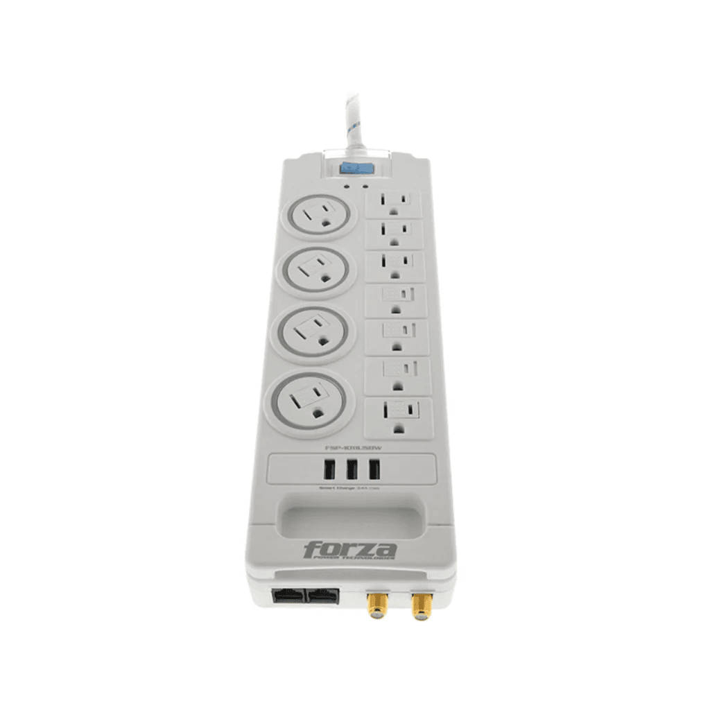 REGLETA FORZA FSP-1011USBW SUPRESORA DE PICOS 110/240V 1800J