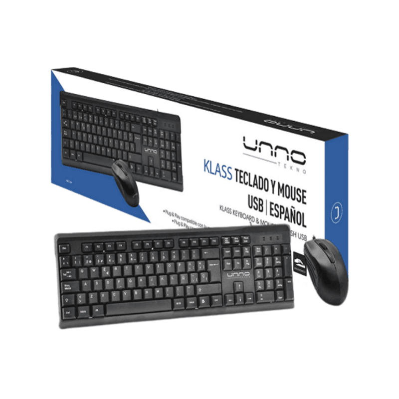 COMBO KLASS USB TECLADO Y RATÓN ESPAÑOL KB6721BK