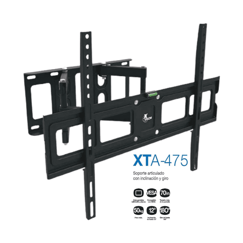 XTECH SOPORTE ARTICULADO CON INCLINACIÓN Y GIRO XTA-475 32 A 70 PULGADAS