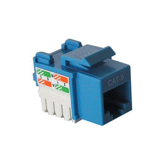 MÓDULO KEYSTONE JACK RJ45 CAT6 TIPO 110 AZUL AW120NXT12